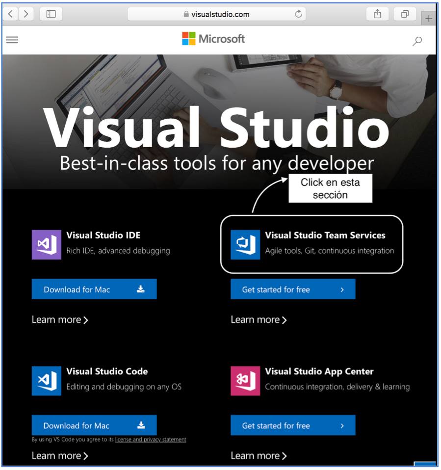 Integración Visual Studio Team Service (VSTS) y Microsoft Dynamics 365-1
