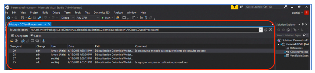 Integración Visual Studio Team Service y Microsoft Dynamics 365 II 31
